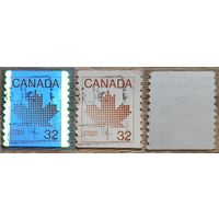 Канада 1983 кленовый лист. 32С.  Mi-CA 864C. Перф. 10 Вертикальная.