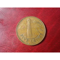 5 центов 1973 год Барбадос