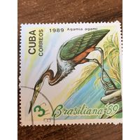 Куба 1989. Птицы. Agamia agami. Марка из серии