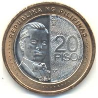 Филиппины. 20 писо 2020 г.