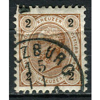 Австро-Венгрия - 1890 - Император Франц Иосиф 2Kr - [Mi.51] - 1 марка. Гашеная.  (Лот 15EL)-T2P8
