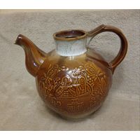 Большой красивый керамический чайник, кувшин, СССР
