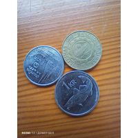 Исландия 1 крона 2011, Филиппины 25 центов 1995, Тайланд  -52
