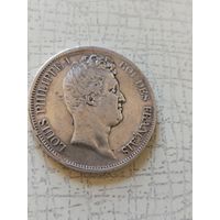 5 франков 1831 год, Франция, Король Луи-Филипп I, МА - Марсель, малая голова, редкая.