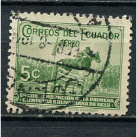Эквадор - 1939 - Конный спорт 5С (авиамарка) - [Mi.413] - 1 марка. Гашеная.  (LOT Fd31)-T10P49