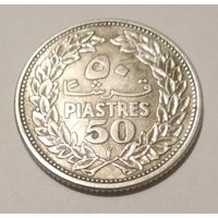 50 пиастров, 1952г. 600пр., Ливан. Ливанская Республика (1952 - 1994).
