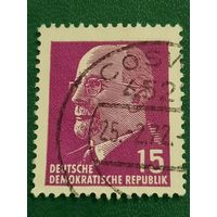 ГДР 1961. Вальтер Ульбрихт. Председатель государственного совета. Марка из серии