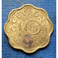 Цейлон Британская колония 10 центов 1944
