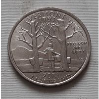 25 центов 2001 г. Вермонт. США