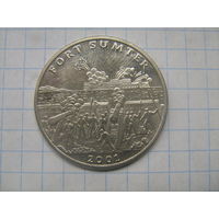 Либерия 5долларов 2001г. Fort Sumter