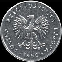 Польша 5 злотых 1990 г. Y#81.3 (22-13)