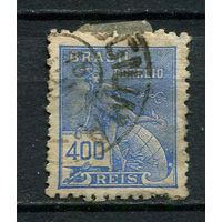 Бразилия - 1923 - Меркурий и глобус 400R - [Mi.255] - 1 марка. Гашеная.  (Лот 17EC)-T5P2