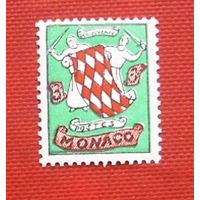 Монако. Герб. ( 1 марка ) 1954 года. 3-16.