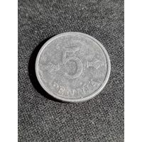 Финляндия 5 пенни 1977