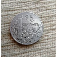 Werty71 Франция 25 сантимов 1905