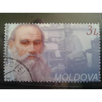 Молдова 2008 Лев Толстой Михель-2,0 евро гаш