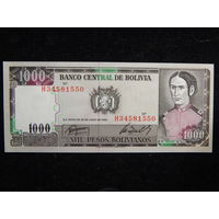 Боливия 1000 песо 1982г UNC