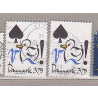 Птицы Фауна Дания 1994 год лот 1072 цена за 1- марку  Утки