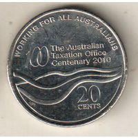 Австралия 20 цент 2010 100 лет налоговому Управлению