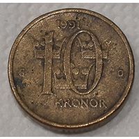 Швеция 10 крон, 1991 (7-4-14)