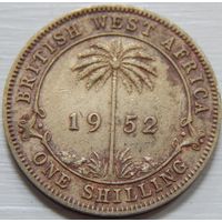 6. Британская Западная Африка 1 шиллинг 1952 год.