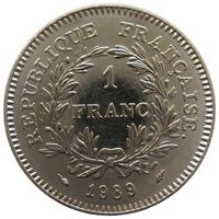 Франция 1 франк, 1989 200 лет генеральным штатам UNC