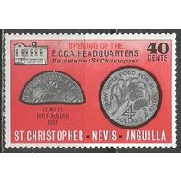 Сент-Китс Невис Ангилья. Старинные монеты. 1975г. Mi#295.
