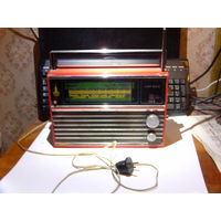 Радиоприёмник VEF-202 (олимпиада 80) красный с блоком питания