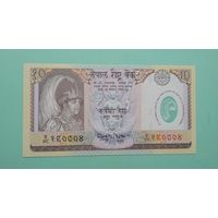 Банкнота 10 рупий Непал  2002 г.