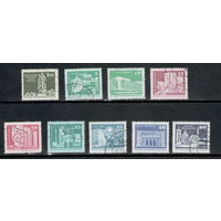 Германия/ГДР/Строительство в ГДР, маленький формат/ 9 марок сборка