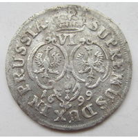 6 грош шостак 1699
