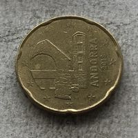 Андорра 20 евроцентов 2018