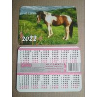Карманный календарик . Конь. 2022 год