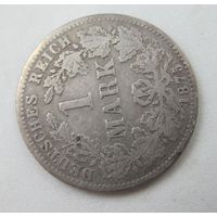 Германия 1 марка 1875 J серебро  .24-71