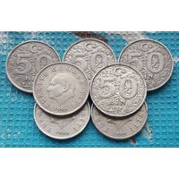 Турция 50 000 лир, AU.. Толстые, красивые монеты.
