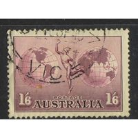 GB Доминион Австралия 1934 Марки для авиадоставки почты по маршуту Австралия-Англия Меркурий Полушария #126хY