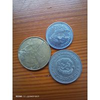 Болгария 50 сотинок 1974, Бельгия 5 франков 1986, Тайланд -43