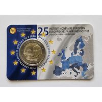 Бельгия 2 евро, 2019 25 лет Европейскому валютному институту (EMI) BU в блистере