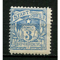 Германия - Мец (B.) - Местные марки - 1896 - Герб 3Pf - [Mi.2] - 1 марка. MNH, MLH.  (Лот 98CK)