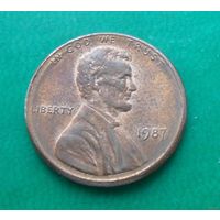 1 цент США 1987 г.в.