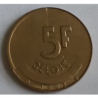 Бельгия 5 франков, 1993  (2-9-128)