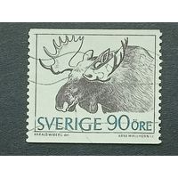 Швеция 1967. Предметы из истории почты и природы. Лось