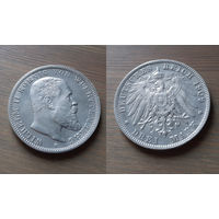 Германская империя, Вюртенберг 3 марки 1909 г.