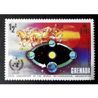 Гренада 1973 г. 100 лет всемирной метеорологической организации. Греческие боги. 1 марка. Чистая #0047-Ч1P6