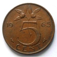 5 центов 1965 Нидерланды