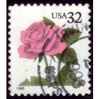 1 марка 1995 год США Роза 2571 BA