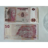 Конго ДР, бона 50 франков, период выпуска 2007-2022
