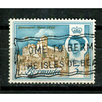 Британские колонии - Бермуды - 1962/1969 - Королева Елизавета II и архитеткутра 3Р - [Mi.164] - 1 марка. Гашеная.  (Лот 57AL)