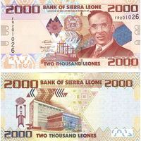 Сьерра Леоне 2000 леоне  2013 год  UNC