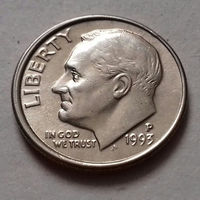 10 центов (дайм) США 1993 Р,  AU